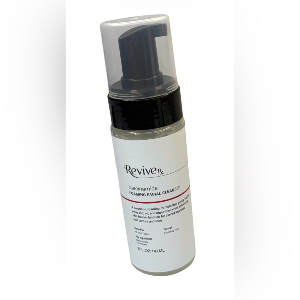 REVIVE RX Nacinamide Foaming Facial Cleanser - Black and White
